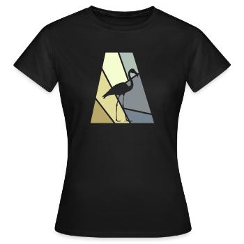 Flamants roses exotiques - T-shirt Femme - noir - Devant - AI Model Female 172 dark (172cm)