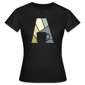 Café Café en grains Café - T-shirt Femme - noir - Devant - AI Model Female 172 dark (172cm)