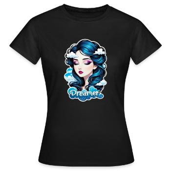 Dreamer - Dreamer - Dreamer - Dream - Reverie - Women's T-Shirt - black - Front - AI Model Female 172 dark (172cm)