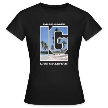 Las Galeras - République dominicaine - T-shirt Femme - noir - Devant - AI Model Female 172 dark (172cm)
