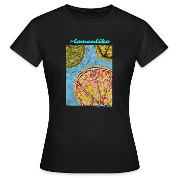 #lemonlike - T-shirt Femme - noir - Devant - AI Model Female 172 dark (172cm)