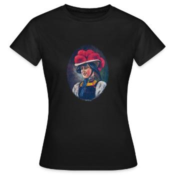 Vierge de la Forêt-Noire avec Bollenhut - T-shirt Femme - noir - Devant - AI Model Female 172 dark (172cm)
