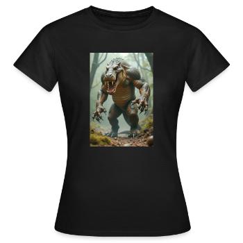 Ammit, bête monstrueuse, attendant par les écailles de j - T-shirt Femme - noir - Devant - AI Model Female 172 dark (172cm)