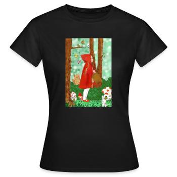 Forêt enchantée - T-shirt Femme - noir - Devant - AI Model Female 172 dark (172cm)