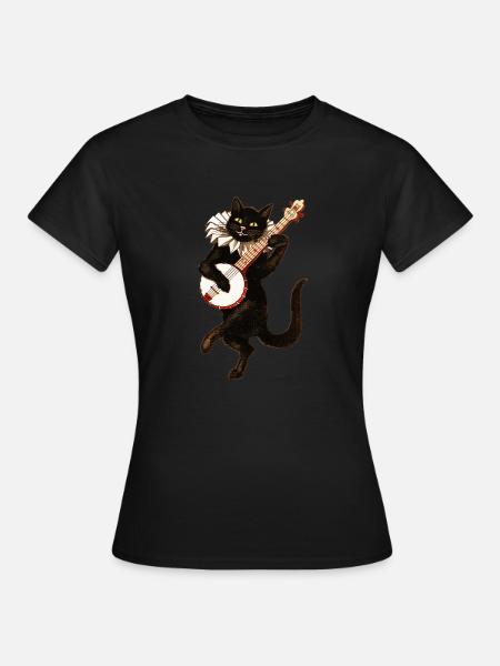 Katze - Frauen T-Shirt - Schwarz