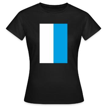 blanc bleu Bavière drapeau idée cadeau - T-shirt Femme - noir - Devant - AI Model Female 172 dark (172cm)
