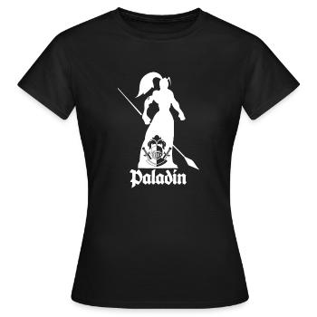 Paladin JDR - emblème - jeu de rôle RPG DM - T-shirt Femme - noir - Devant - AI Model Female 172 dark (172cm)