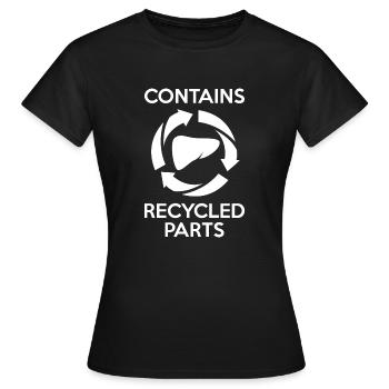 Contains Recycled Parts - Women's T-Shirt - black - Front - AI Model Female 172 dark (172cm)