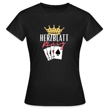 Sweetheart King - Women's T-Shirt - black - Front - AI Model Female 172 dark (172cm)