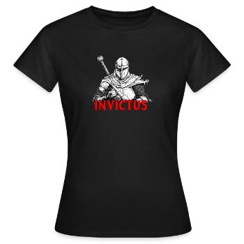 Invictus Croisé Croisé Chevalier Guerrier - T-shirt Femme - noir - Devant - AI Model Female 172 dark (172cm)