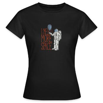 J'ai besoin de plus d'espace - T-shirt Femme - noir - Devant - AI Model Female 172 dark (172cm)