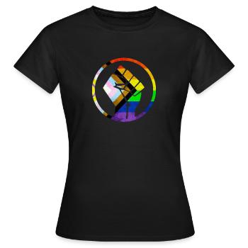 Fist Flag out Progress 2023 - Women's T-Shirt - black - Front - AI Model Female 172 dark (172cm)