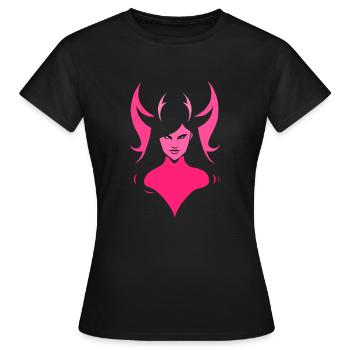 Sweet devil girl - Teufelin - Frauen T-Shirt - Schwarz - Vorne - AI Model Female 172 dark (172cm)