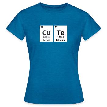 Mignon - T-shirt Femme - bleu saphir antique chiné - Devant - AI Model Female 172 dark (172cm)