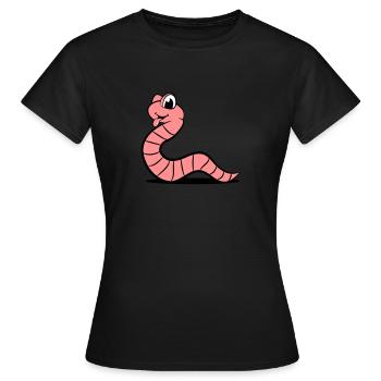 Witty worm tongue - Women's T-Shirt - black - Front - AI Model Female 172 dark (172cm)