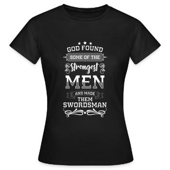 Combat au sabre d’épée - T-shirt Femme - noir - Devant - AI Model Female 172 dark (172cm)