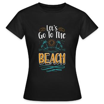 Urlaub Meer Brise - Frauen T-Shirt - Schwarz - Vorne - AI Model Female 172 dark (172cm)