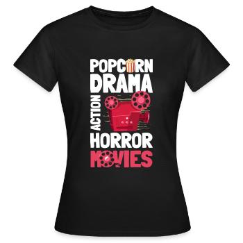 Filmliebhaber Action Hollywood - Frauen T-Shirt - Schwarz - Vorne - AI Model Female 172 dark (172cm)