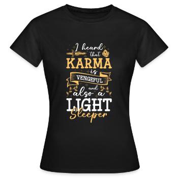 Spiritual Yoga Sarcasm Spiritual - Women's T-Shirt - black - Front - AI Model Female 172 dark (172cm)