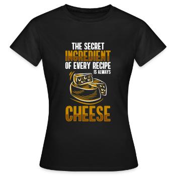 Käse Lecker Lebensmittel - Frauen T-Shirt - Schwarz - Vorne - AI Model Female 172 dark (172cm)