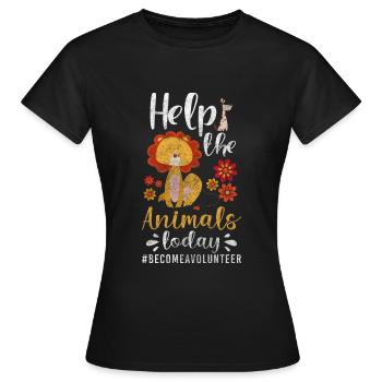 Tierschützer Veganer Fleischlos - Frauen T-Shirt - Schwarz - Vorne - AI Model Female 172 dark (172cm)