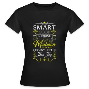 Briefträger Pakete Kurier Briefzusteller - Frauen T-Shirt - Schwarz - Vorne - AI Model Female 172 dark (172cm)
