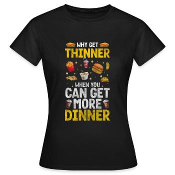 Mahlzeit Restaurant Vielesser - Frauen T-Shirt - Schwarz - Vorne - AI Model Female 172 dark (172cm)