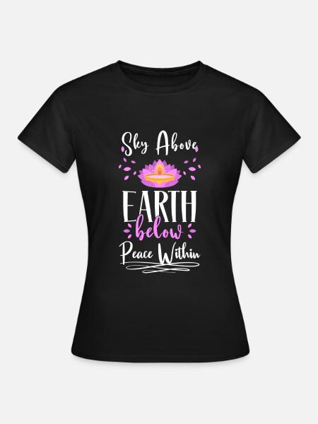 Meditation Geist Namaste Erleuchtung - Frauen T-Shirt - Schwarz