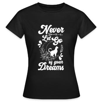 Dreamcatcher Feather Wish Esotericism - Women's T-Shirt - black - Front - AI Model Female 172 dark (172cm)