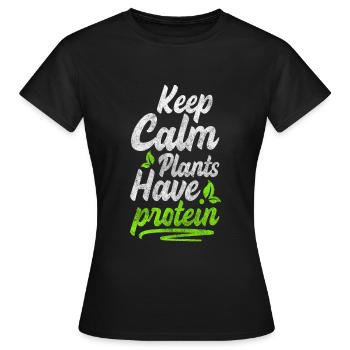 Alimentation végétalienne et saine - T-shirt Femme - noir - Devant - AI Model Female 172 dark (172cm)