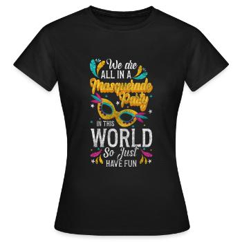 Célébration de la fête - T-shirt Femme - noir - Devant - AI Model Female 172 dark (172cm)