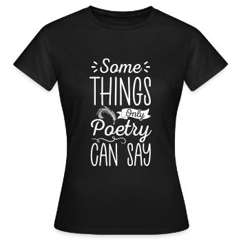 Poésie Slam Poème Style d’écriture - T-shirt Femme - noir - Devant - AI Model Female 172 dark (172cm)