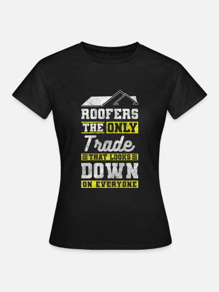 Dachdecker Ziegel Häuser Dachdeckermeister - Frauen T-Shirt - Schwarz