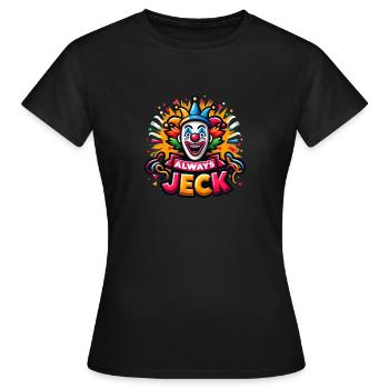 Toujours Jeck - T-shirt Femme - noir - Devant - AI Model Female 172 dark (172cm)