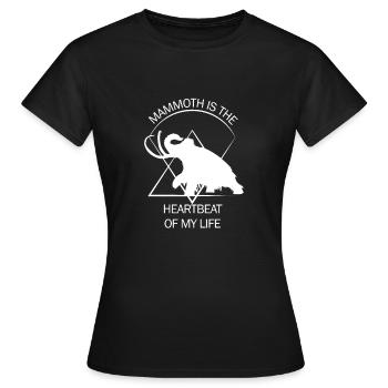 Drôle de mammouth Âge de pierre Conception de l’âge de glace Préhistorique - T-shirt Femme - noir - Devant - AI Model Female 172 dark (172cm)