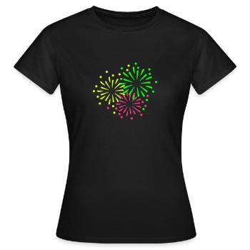 Feu d'artifice - T-shirt Femme - noir - Devant - AI Model Female 172 dark (172cm)