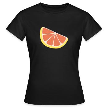 Tranche de pamplemousse - T-shirt Femme - noir - Devant - AI Model Female 172 dark (172cm)