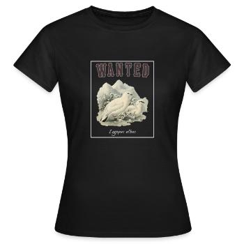 OBV - Wanted Lagopède - T-shirt Femme - noir - Devant - AI Model Female 172 dark (172cm)