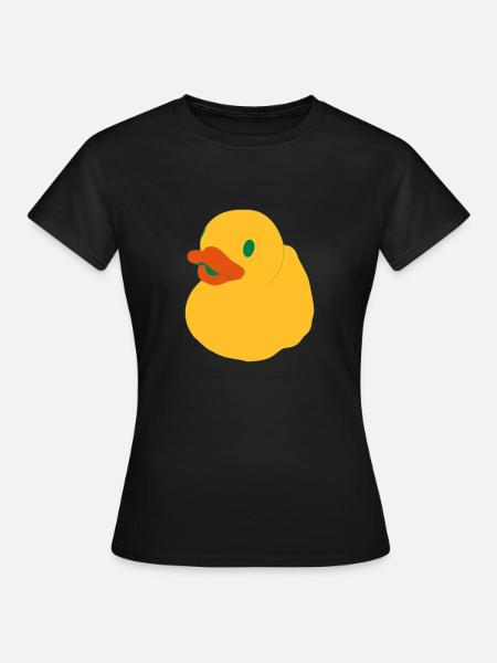Ente, Quietscheente, Badeente, Popart Ente - Frauen T-Shirt - Schwarz
