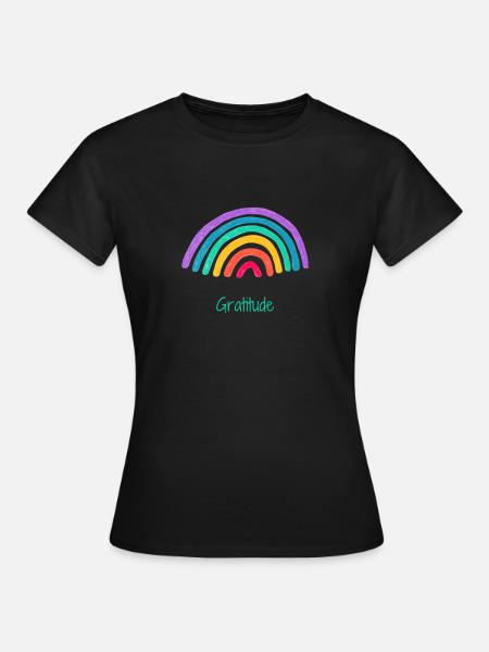 Gratitude Rainbow - Women's T-Shirt - black