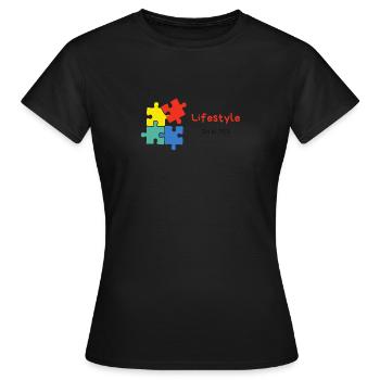 Lifestyle im Alter - Frauen T-Shirt - Schwarz - Vorne - AI Model Female 172 dark (172cm)