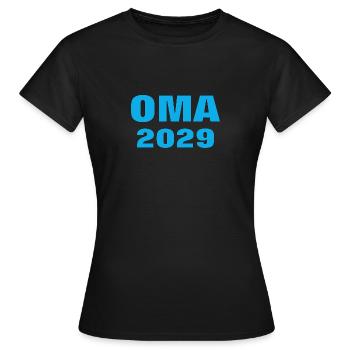 2029 Grand-mère Petit-fils Petite-fille Naissance - T-shirt Femme - noir - Devant - AI Model Female 172 dark (172cm)