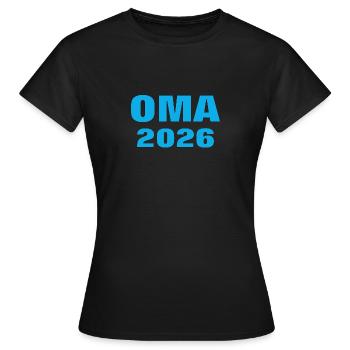 2026 Grandma Grandson Granddaughter Birth - Women's T-Shirt - black - Front - AI Model Female 172 dark (172cm)