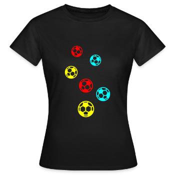 Soccer soccer - Women's T-Shirt - black - Front - AI Model Female 172 dark (172cm)
