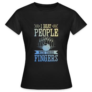Bowling drôle de dicton - T-shirt Femme - noir - Devant - AI Model Female 172 dark (172cm)