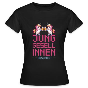 Unicorn Hen Party Party Jga - Women's T-Shirt - black - Front - AI Model Female 172 dark (172cm)