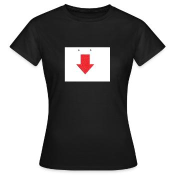 Pfeil Gesicht - Frauen T-Shirt - Schwarz - Vorne - AI Model Female 172 dark (172cm)