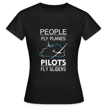 Glider Gliding Gliding Gliding Glider - Women's T-Shirt - black - Front - AI Model Female 172 dark (172cm)