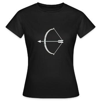 Archer arc et flèche - T-shirt Femme - noir - Devant - AI Model Female 172 dark (172cm)