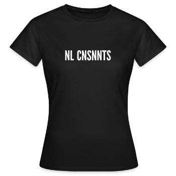 only consonants - Women's T-Shirt - black - Front - AI Model Female 172 dark (172cm)